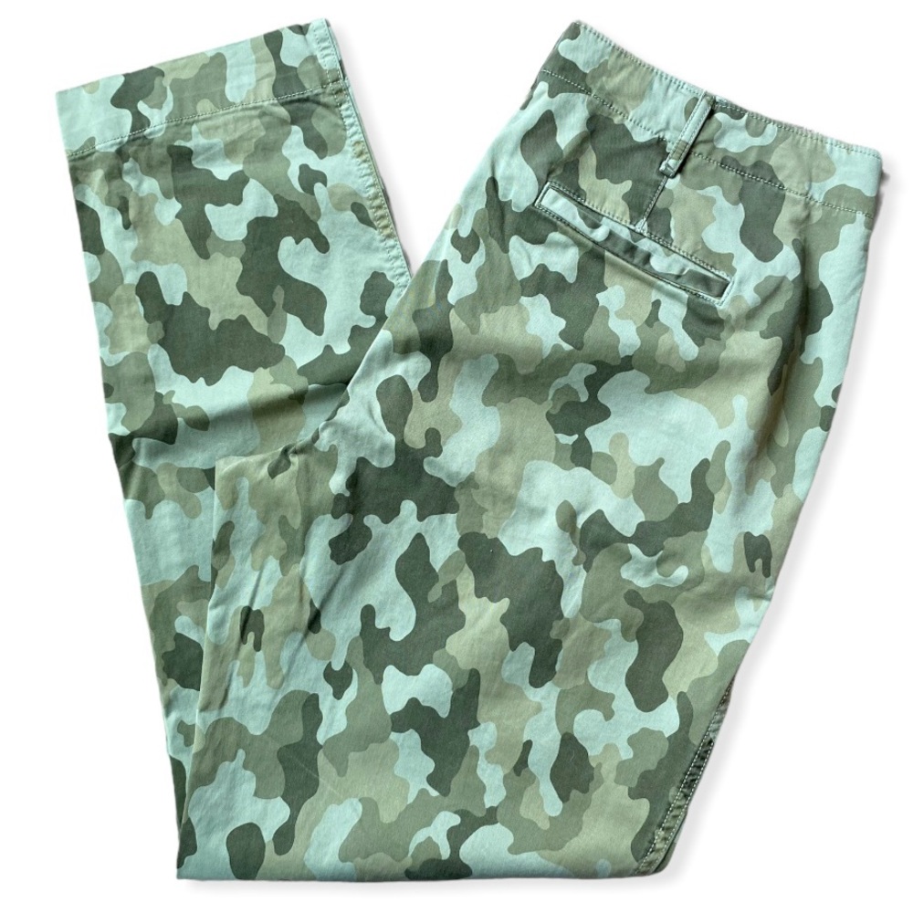 Gap 14 TALL high rise straight camo khakis